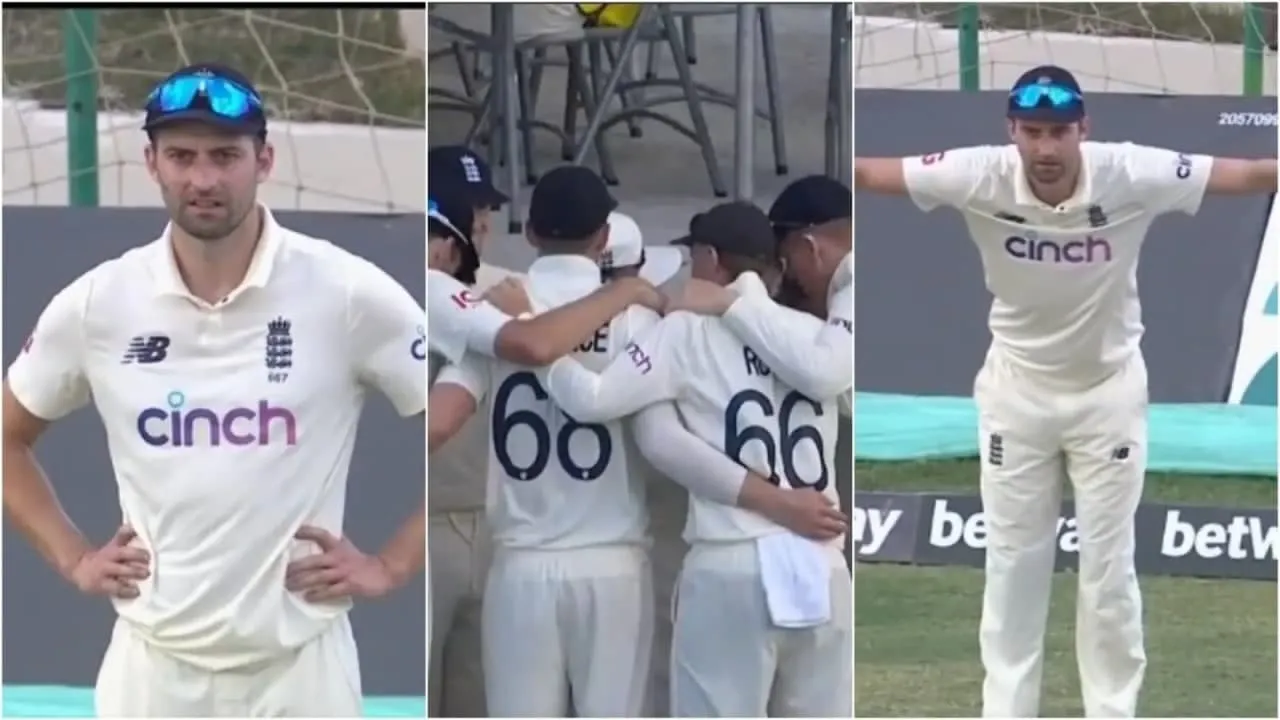 Mark Wood glares at England teammates after being left out of huddle