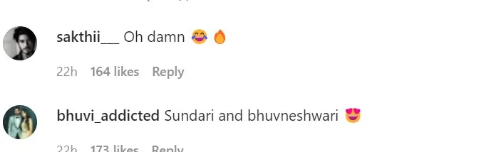 Washington Sundar's instagram post reactions