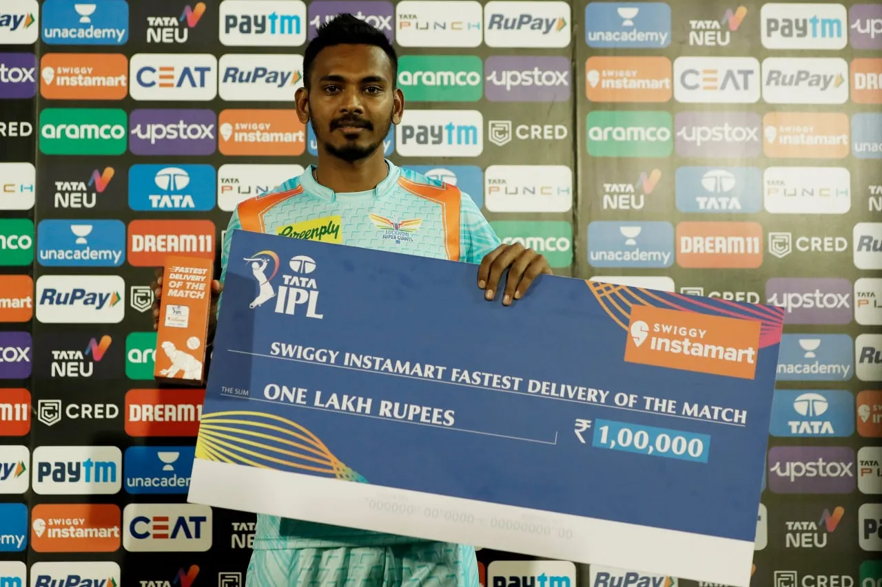 Swiggy Instamart Fastest Delivery of the Match- Dushmantha Chameera