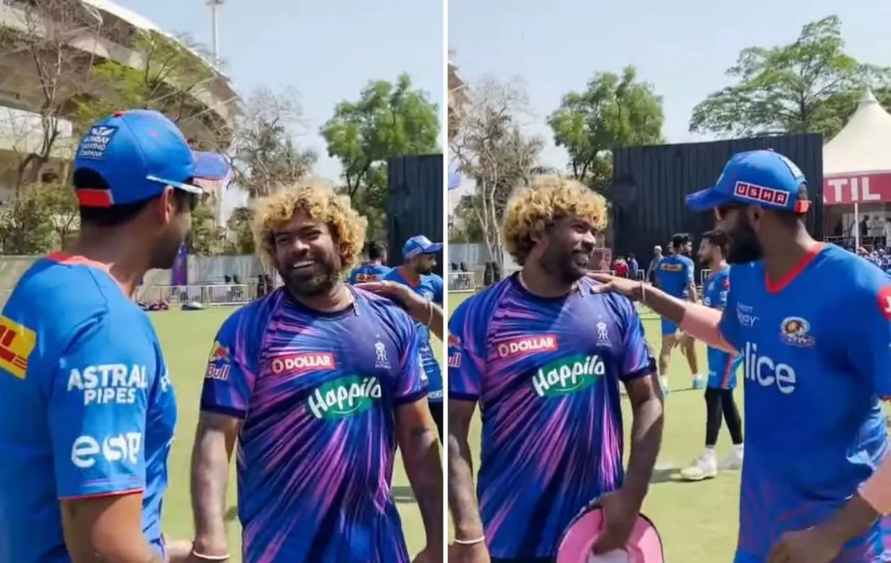  Lasith Malinga Meet Surya-bumrah Before MI vs RR Match