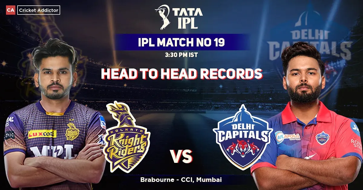  KKR vs DC head to head