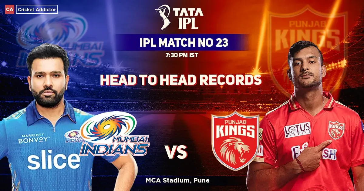  PBKS vs MI head to head
