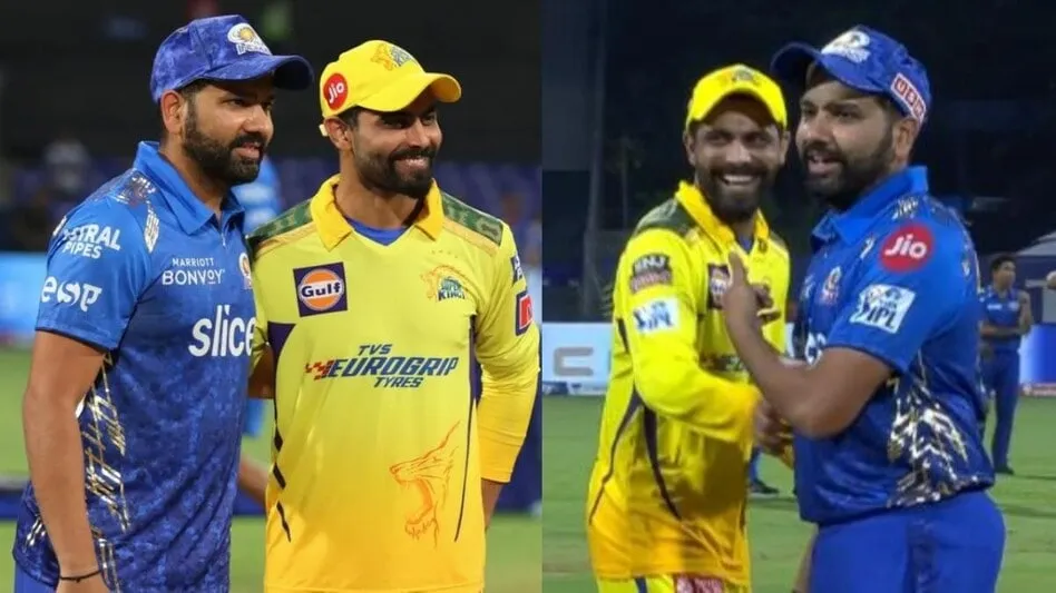 rohit-sharma-ravindra-jadeja-banter-toss-mi-vs-csk-ipl-2022