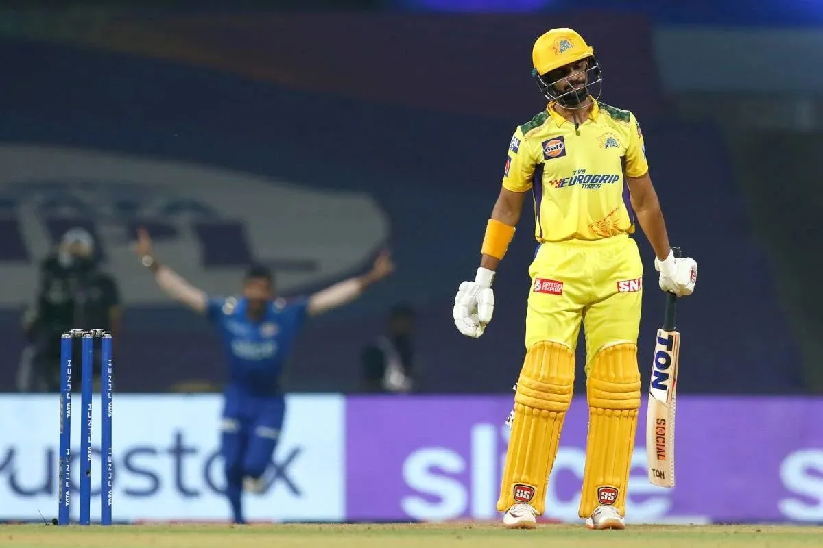 Ruturaj Gaikwad was out first ball