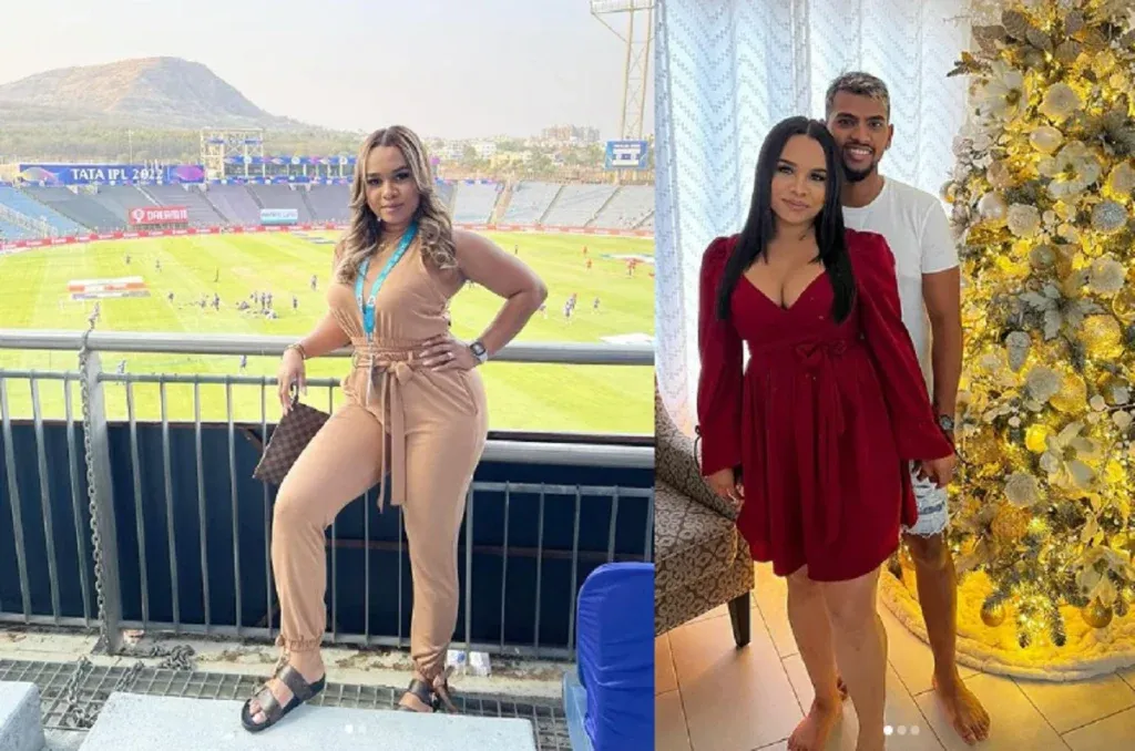 Nicholas Pooran with her wife