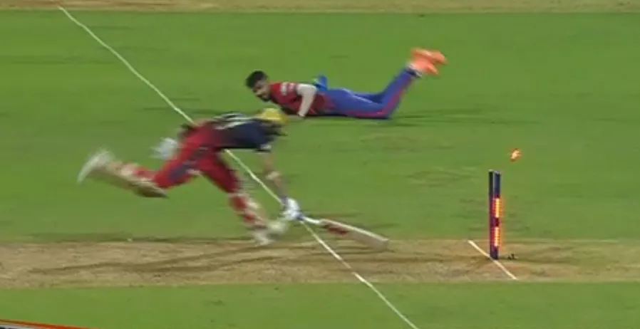 Virat Kohli Run out vs DC