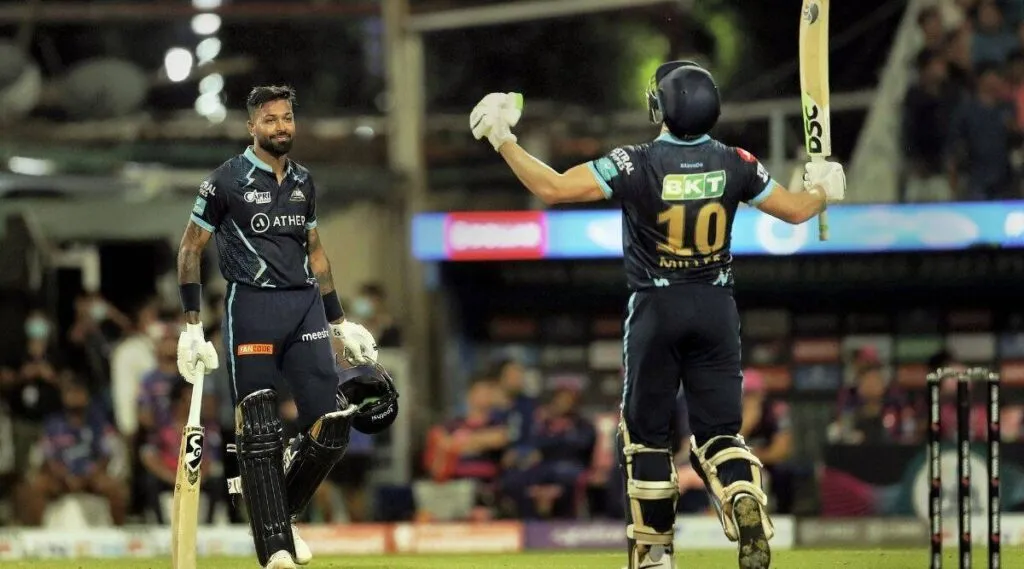 David Miller on Hardik Pandya