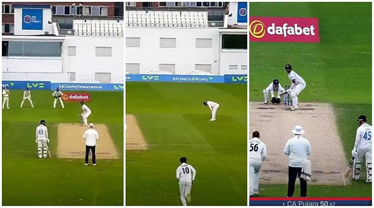 Cheteshwar Pujara’s Upper-Cut Against Shaheen Shah Afridi In County Championship