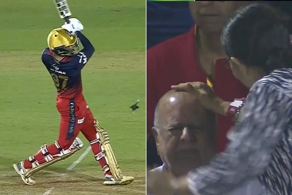  Virat Kohli Reaction on rajat patidar six hits an old man- Video