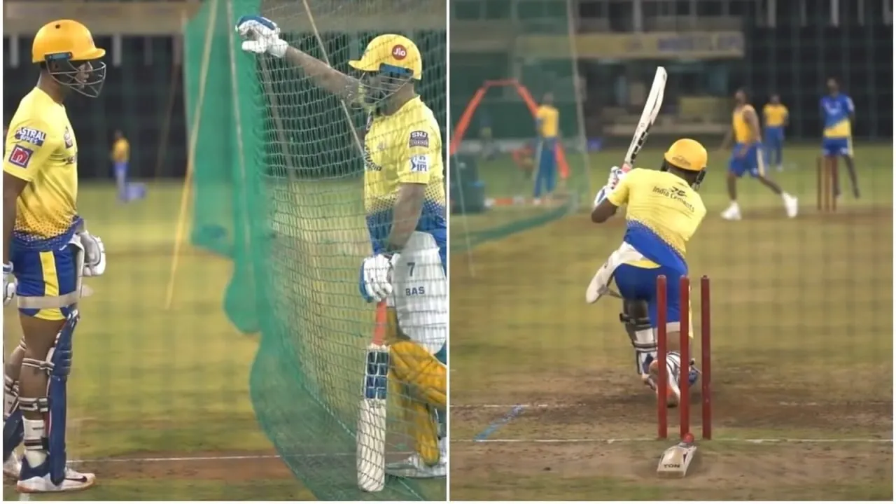  MS Dhoni on Hangargekar
