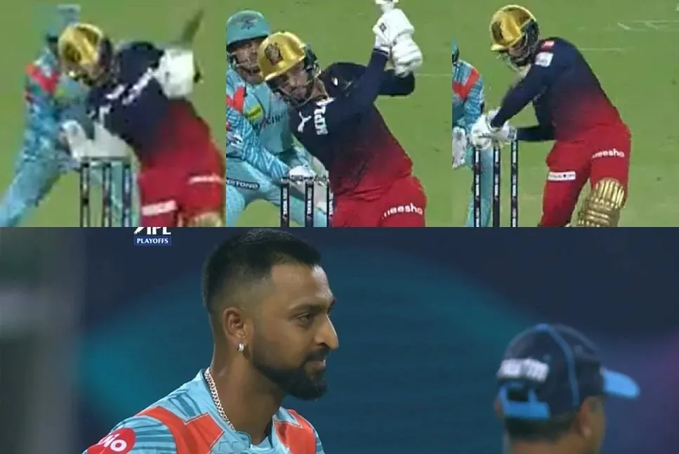  Rajast patidar smashed 4 craking shots krunal pandya over