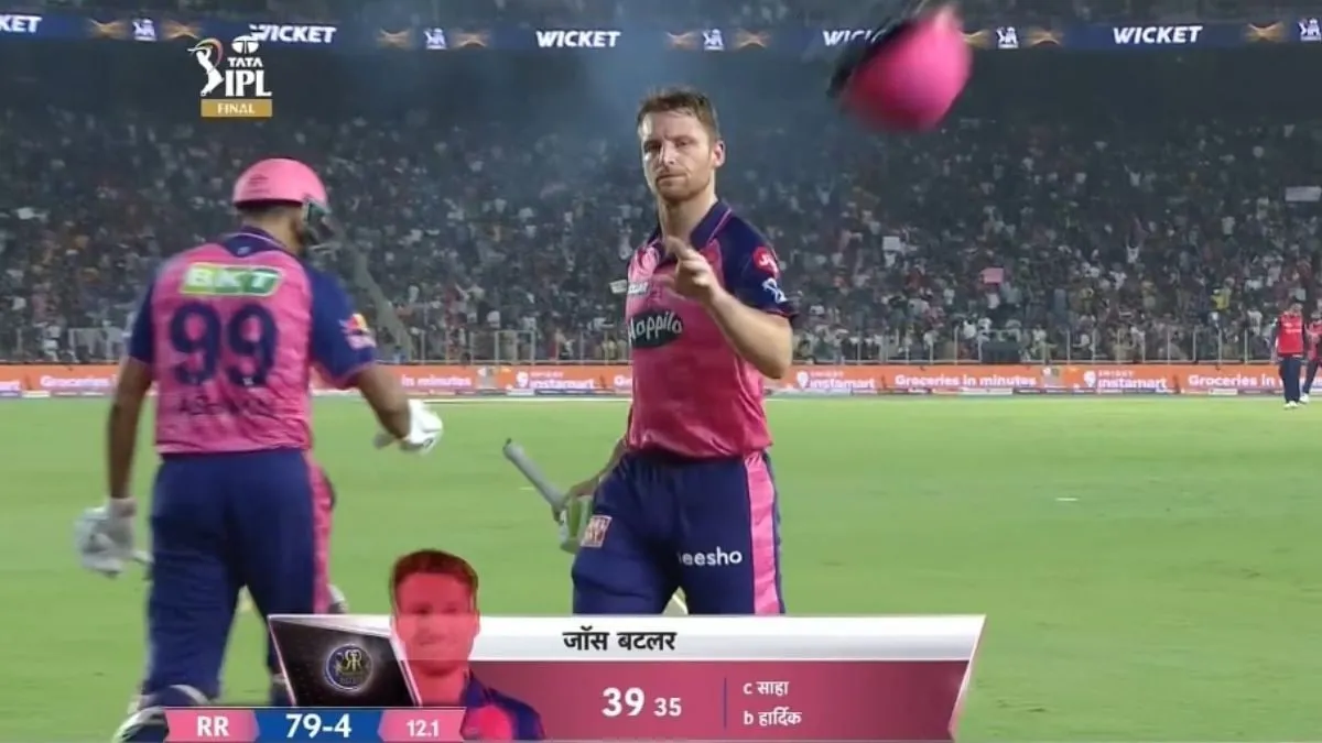 jos buttler angry after out vs GT