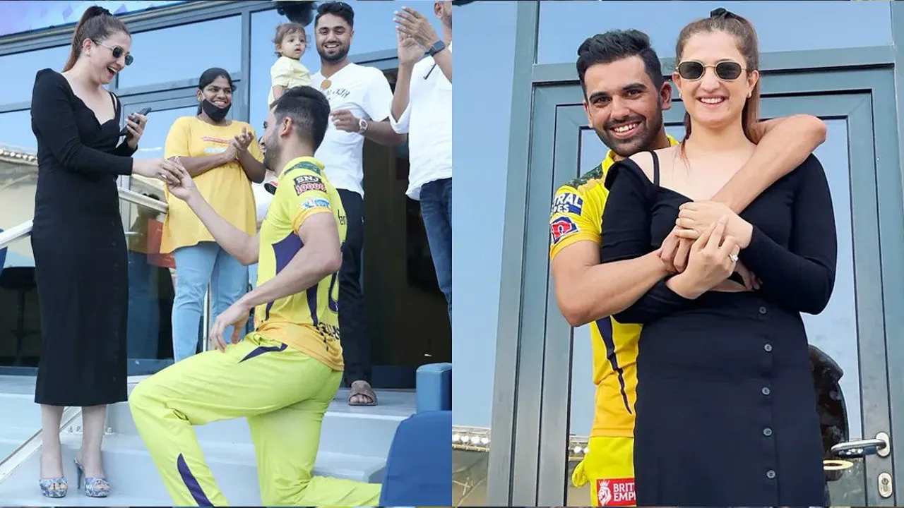 Deepak chahar propose her girlfriend 