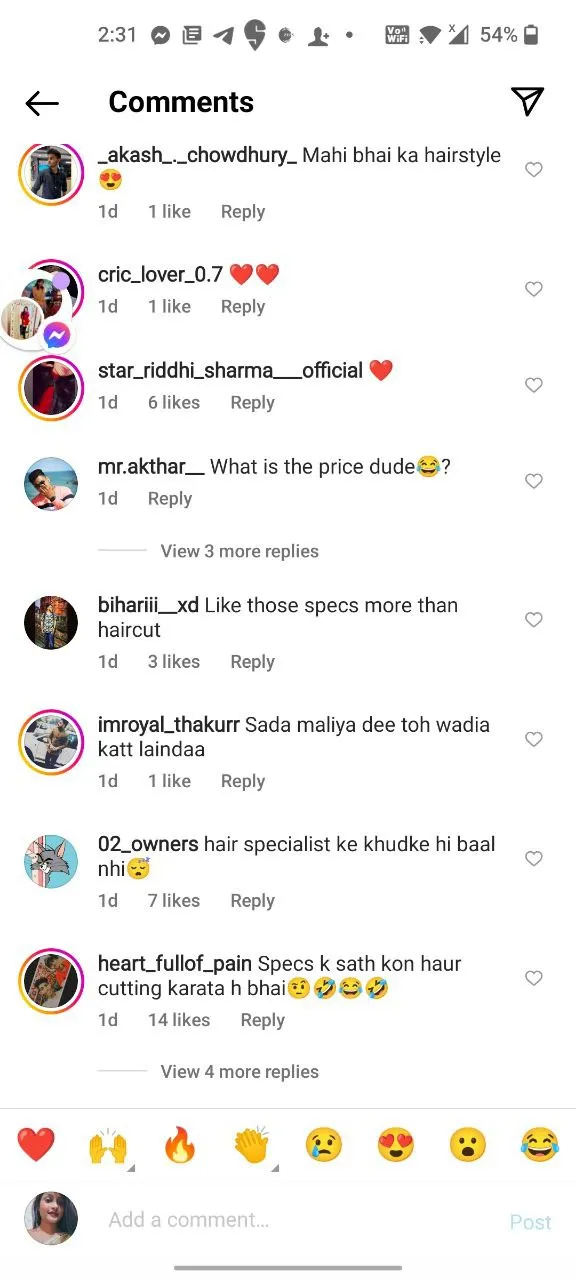 Fans on yuzvendra chahal haicut