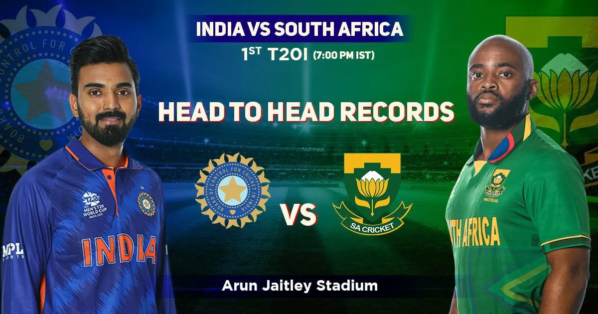  IND vs SA head to head T20