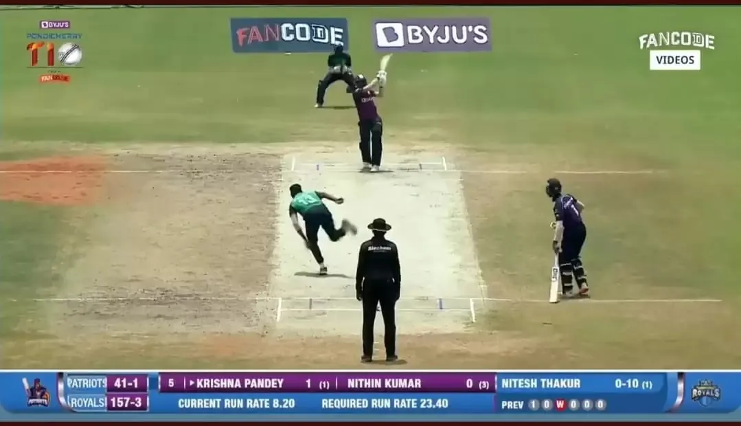  Krishna Pandey hit 6 sixes in 6 balls