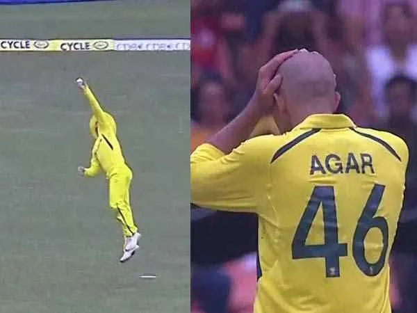  David warner caught catch in SL vs AUS 1st ODI