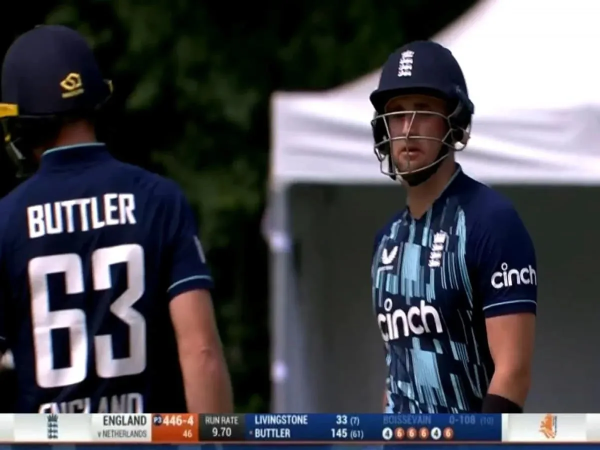 liam livingstone smashes 32 runs in one over vs NETH