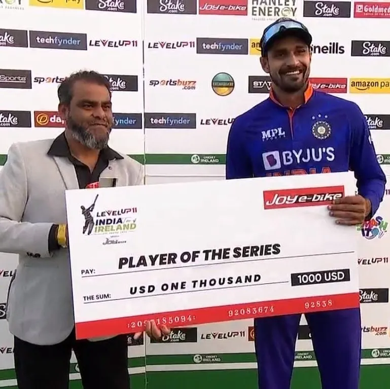 Deepak Hooda statement after Player Of The Series vs IRE
