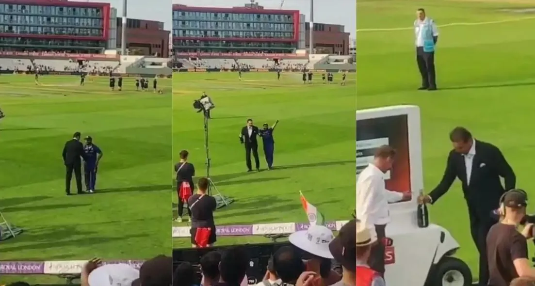  Pant Gifts Ravi Shastri His POTM Champagne Bottle