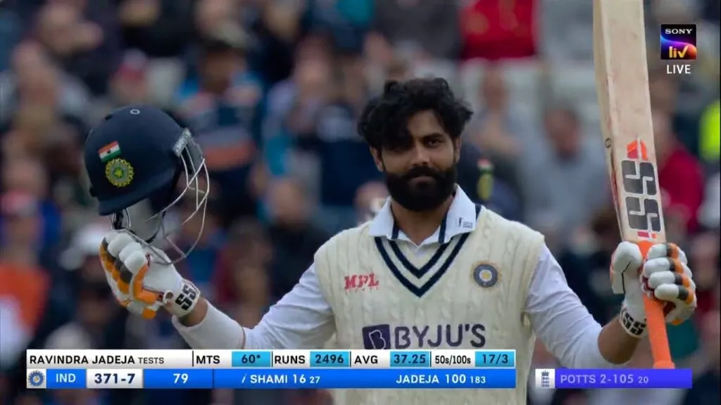 Ravindra jadeja trend after century
