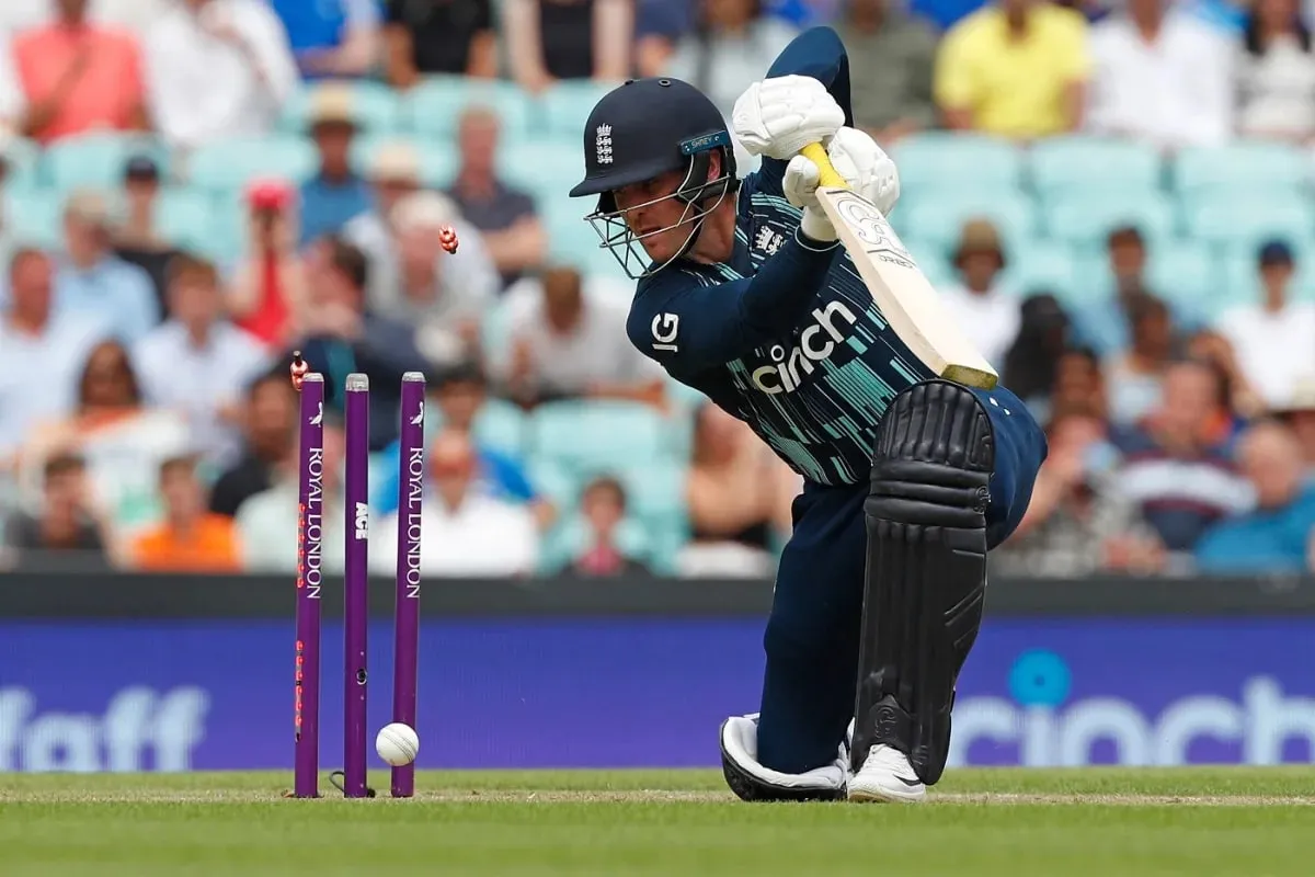 Jason Roy was bowled by Jasprit Bumrah