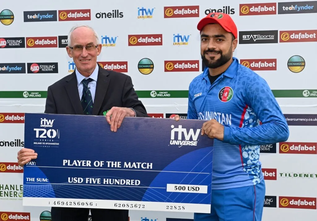 Rashid Khan man of the match: ire vs afg 4th t20i