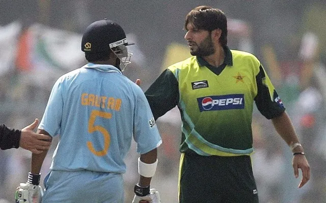 gautam gambhir-shahid afridi-ind vs pak