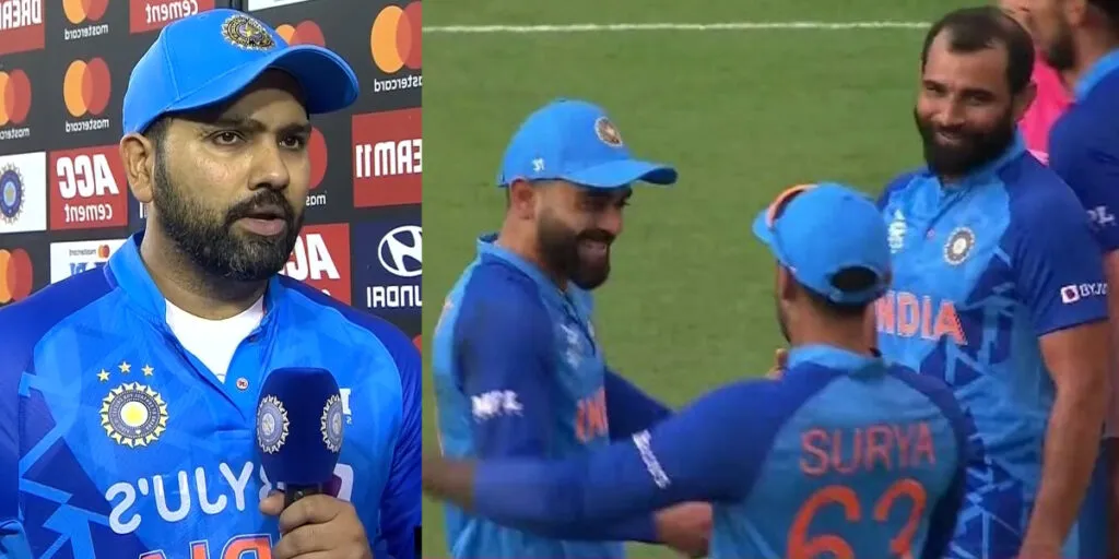Rohit sharma on Mohammed shami