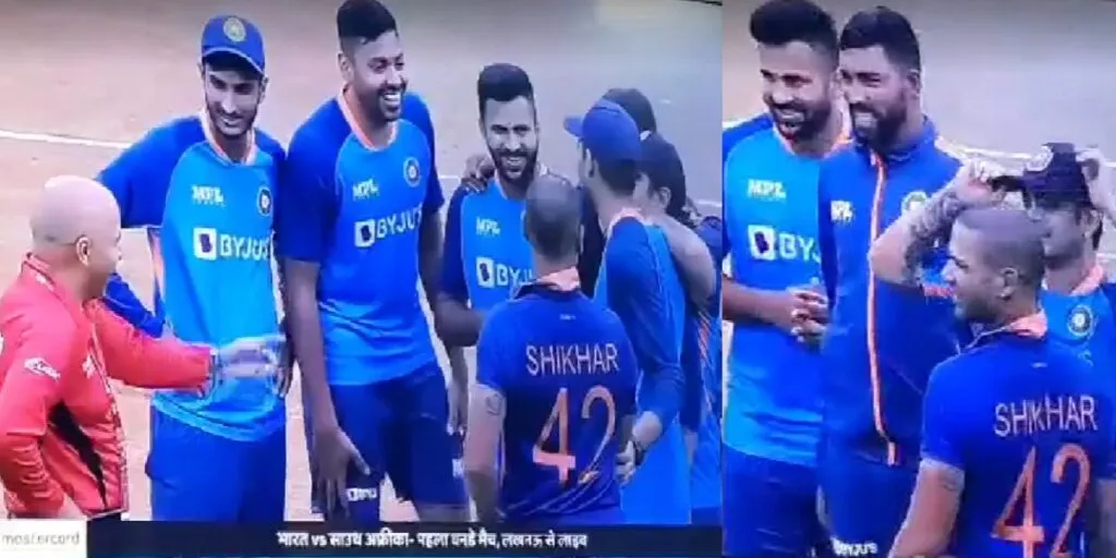 Virender Sharma with Team india