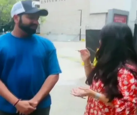 Rohit Sharma with her fan