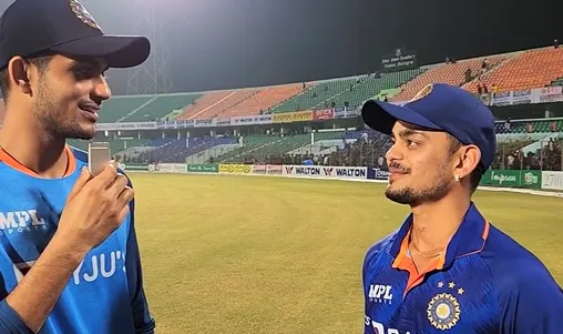 Ishan Kishan interviewed by shubman gill