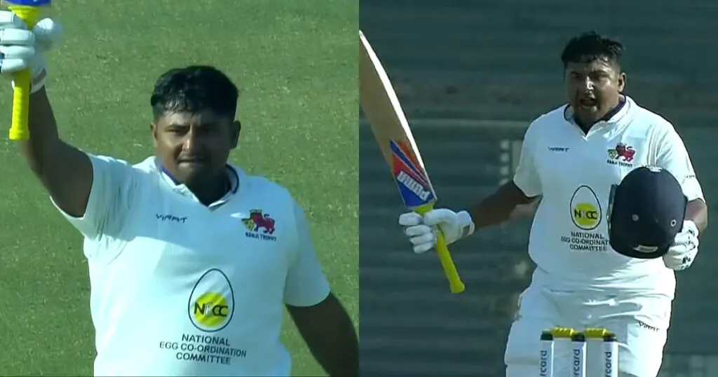 Sarfaraz Khan 100 vs Delhi in Ranji Trophy 2023