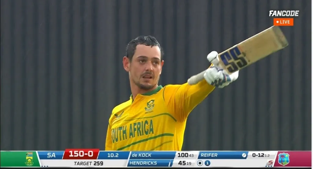 WI vs SA: Quinton de Kock 