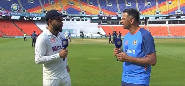 Virat Kohli with Rahul Dravid
