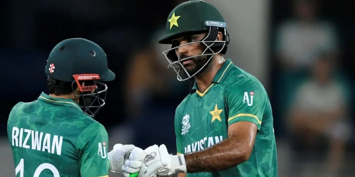 Fakhar Zaman with Mohammad Rizwan