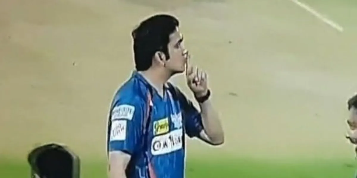 RCB vs LSG: Gautam Gambhir signals bangalore fans to be quiet after LSG win over RCB