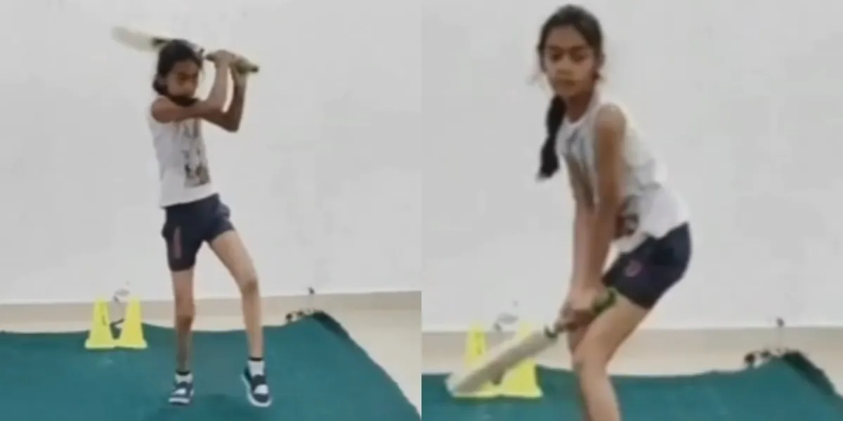 एमएस धोनी के अंदाज में खेलकर छाई यह बच्ची