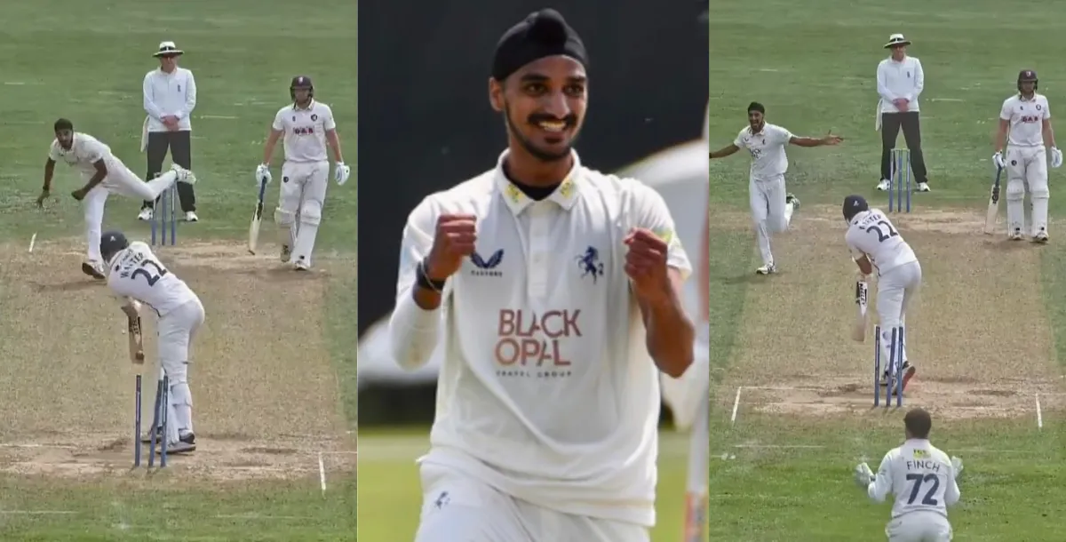 Video arshdeep singh took 3 wickets vs essex in county cricket 2023