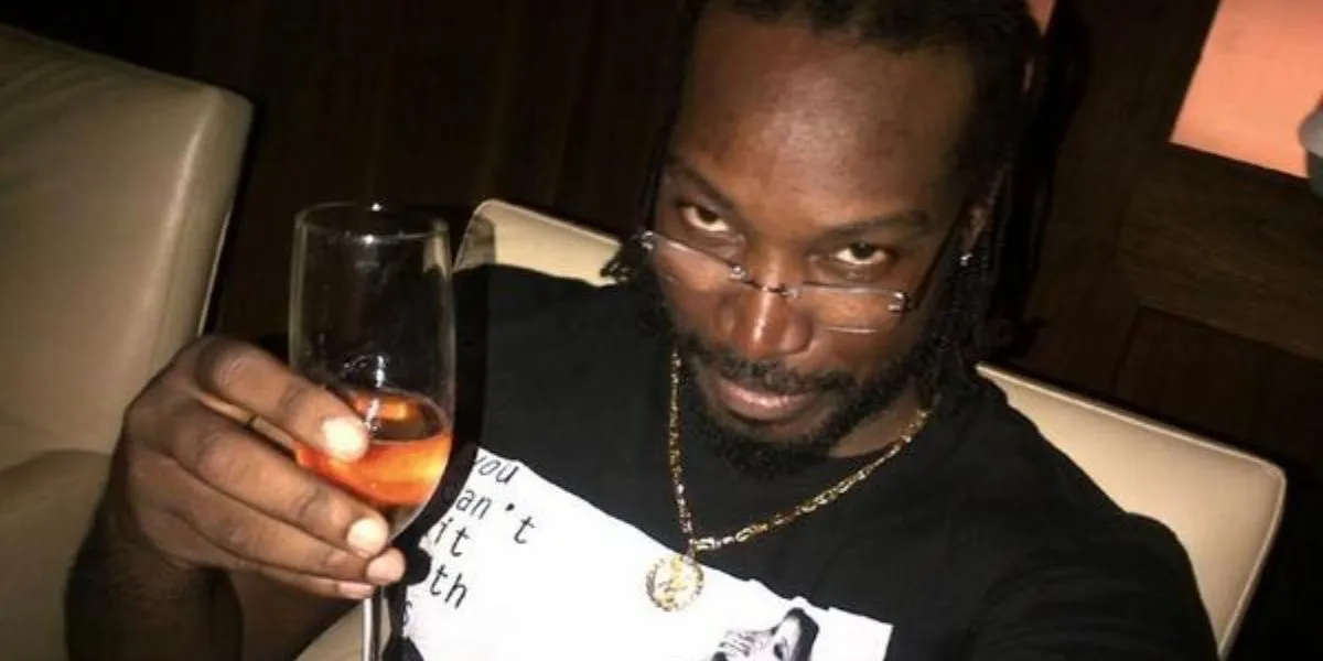 Chris Gayle Drinking