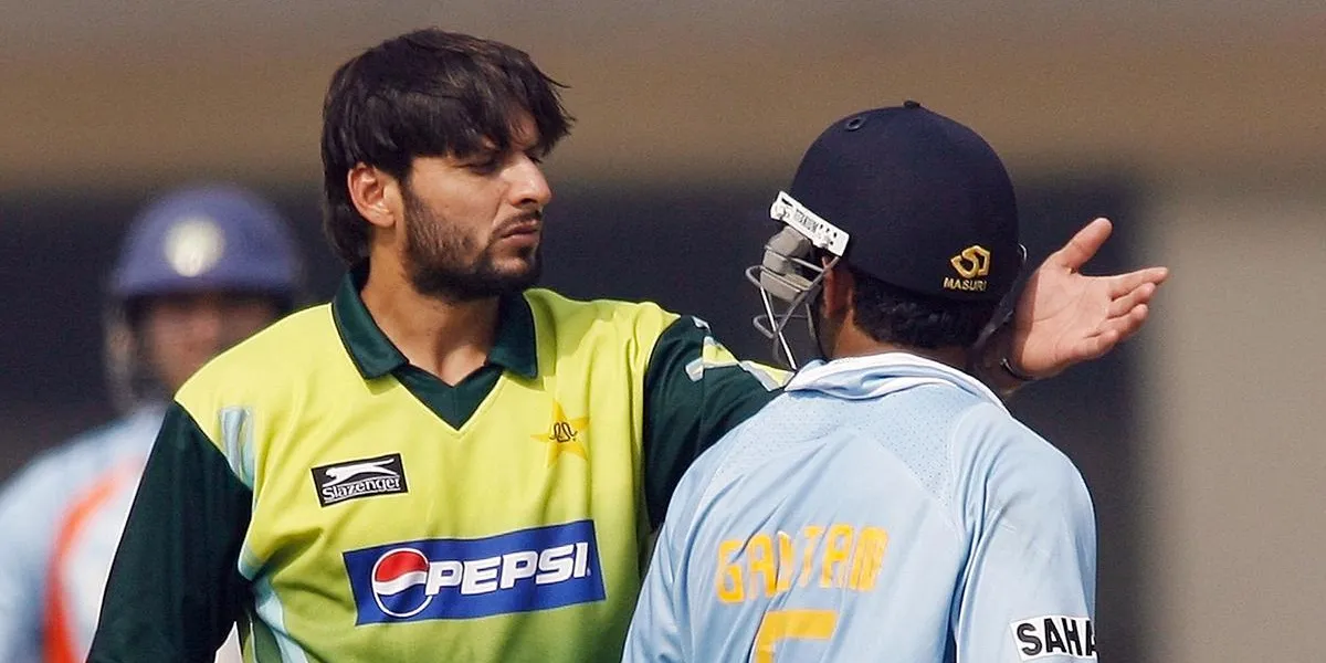 Gautam Gambhir and Shahid Afridi