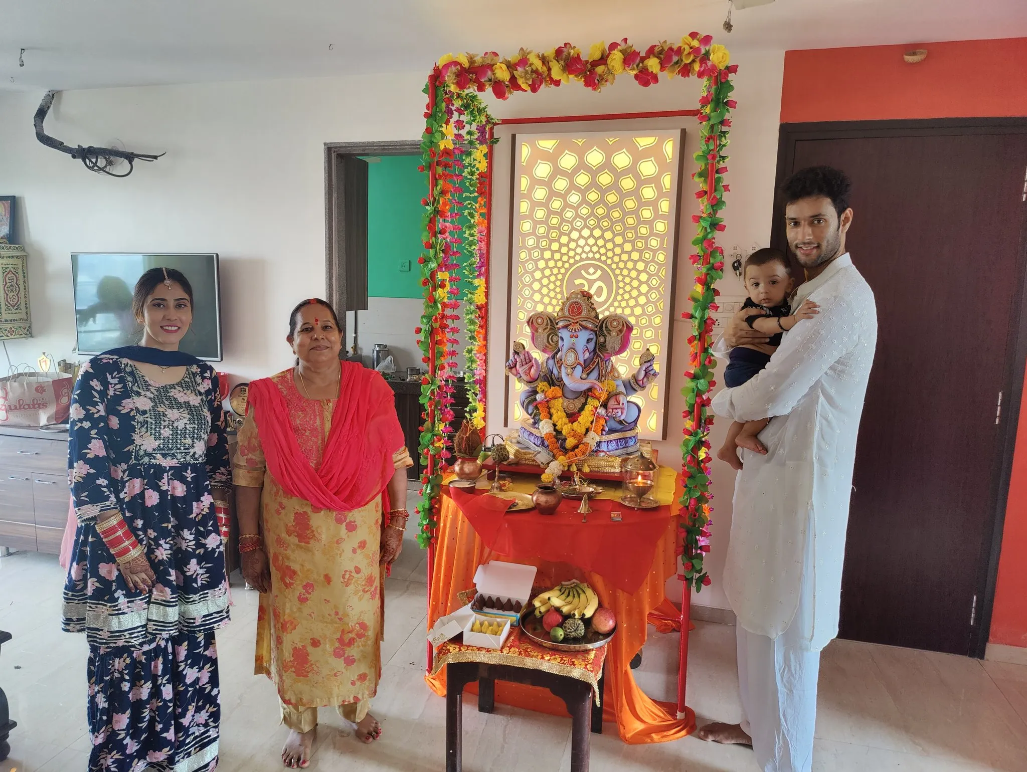 shivam dube wife anjum ganpati bappa