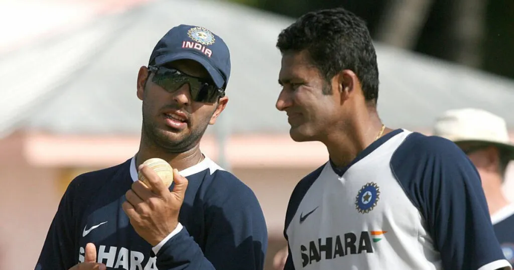 Anil Kumble and Yuvraj Singh