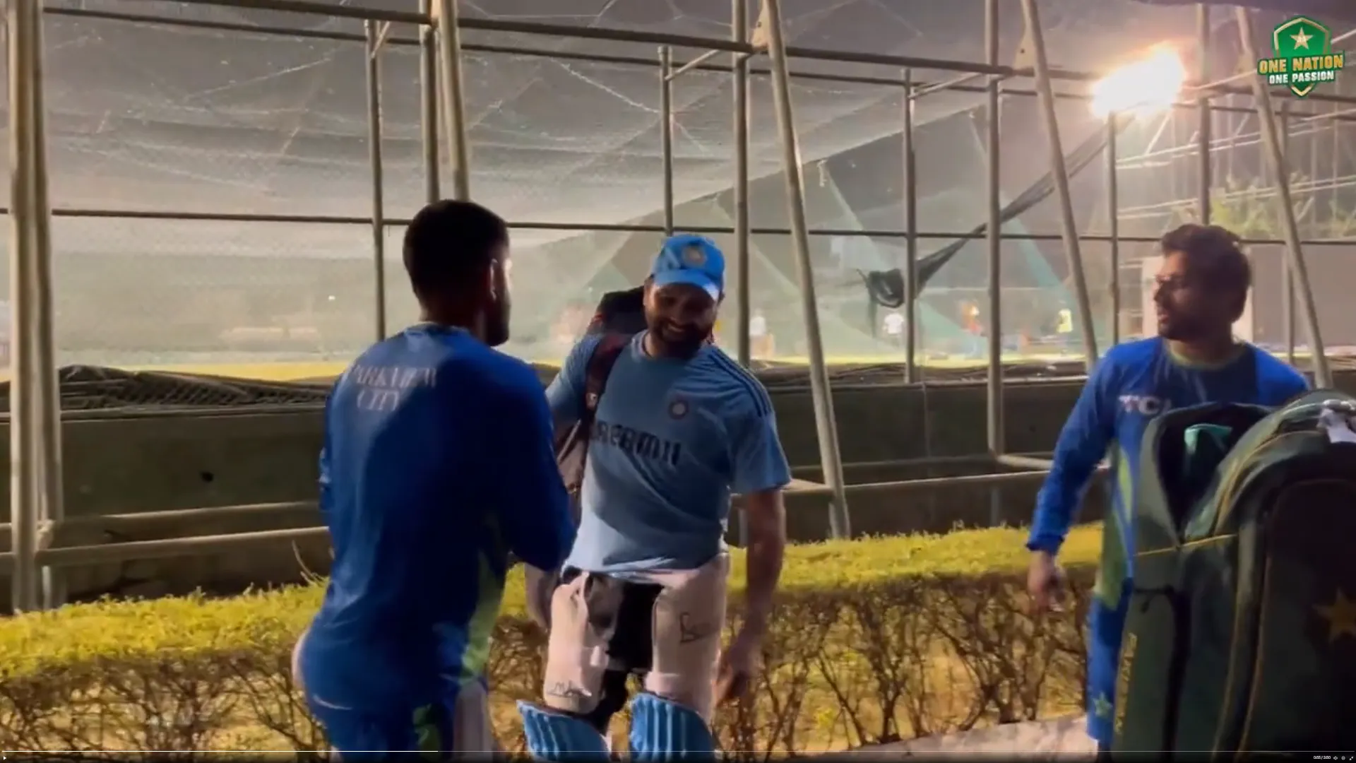 rohit sharma babar azam met each other