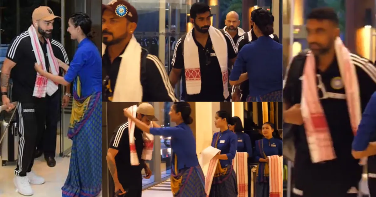 video Team India got a wonderful welcome in Guwahati hotel