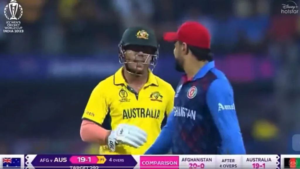 Rashid Khan and David Warner