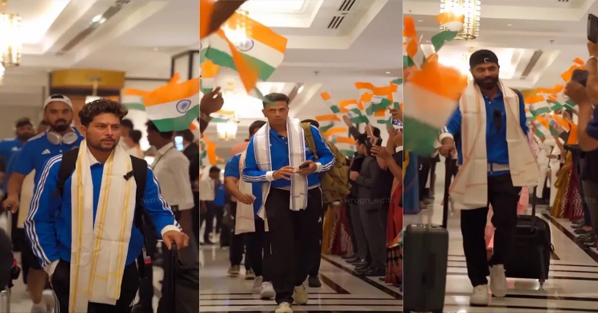Team India got a wonderful welcome in Ahmedabad hotel