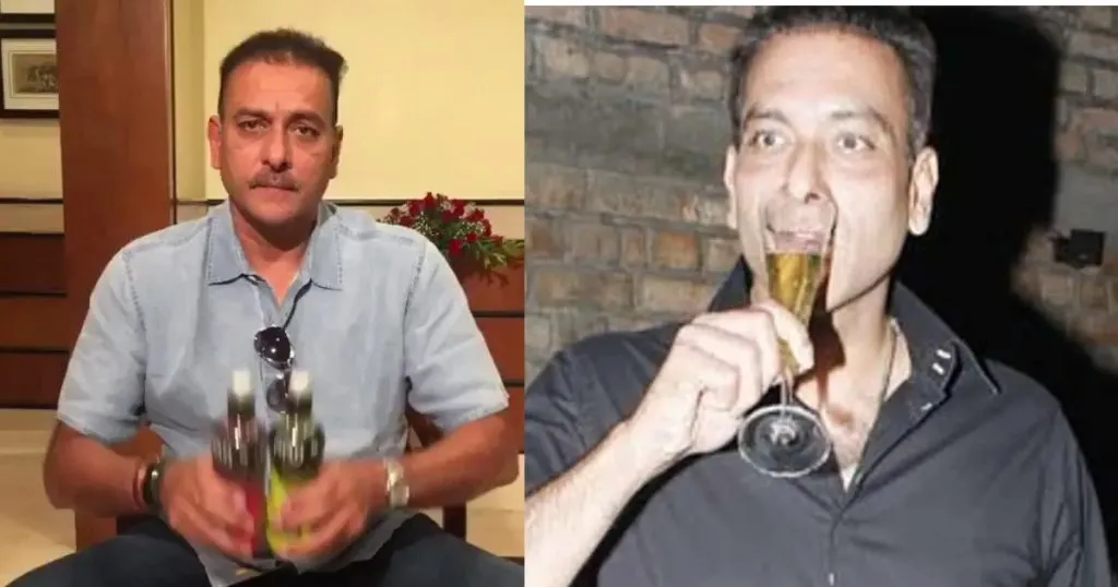 Ravi shastri Drinking wine