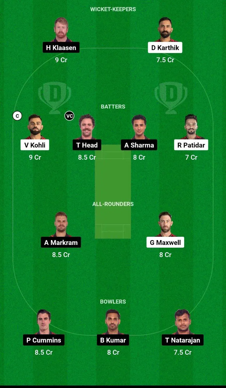 RCB vs SRH