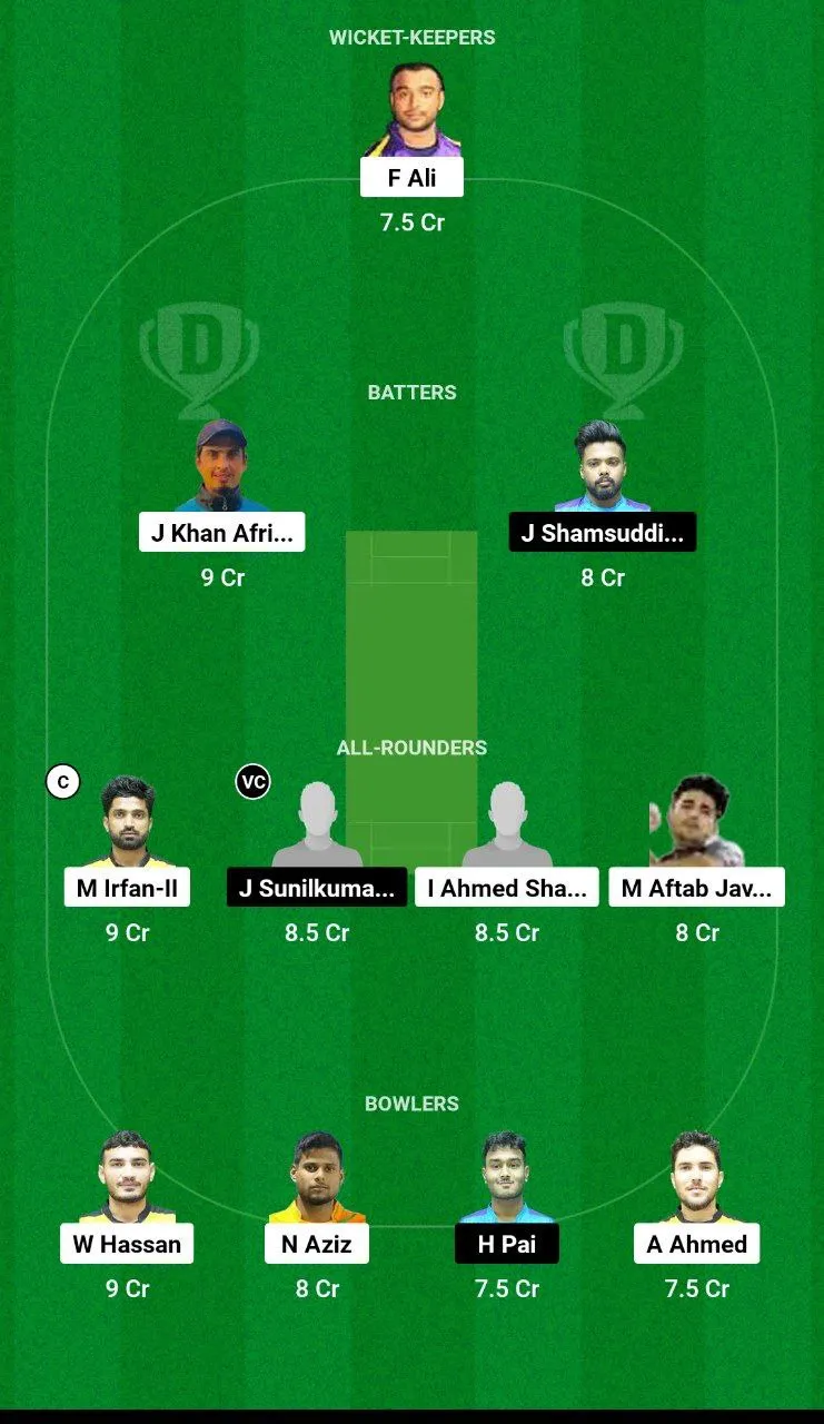 SVDJ vs CLW Dream11 Team